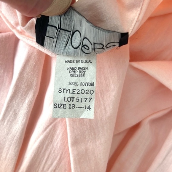 VTG Phoebe, 100% cotton, size 13/14 or Large,Belted,Slimming Waist,Shoulder Pads - Picture 4 of 9